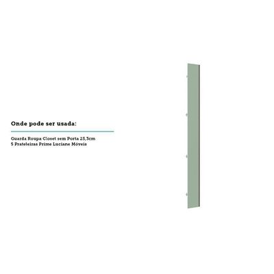 Porta Para Closet Individual 25cm Champagne Verde