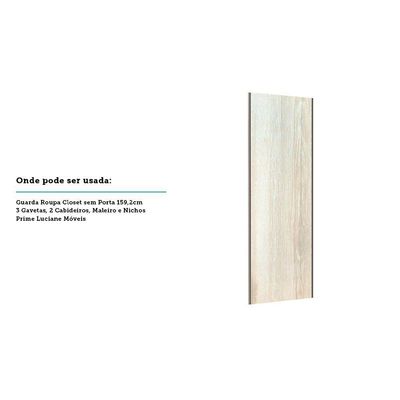 Porta De Correr 80cm Champagne Sem Kit Ferragem Crema