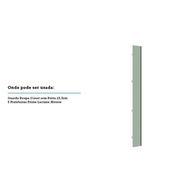 Porta Para Closet Individual 25cm Inox Verde