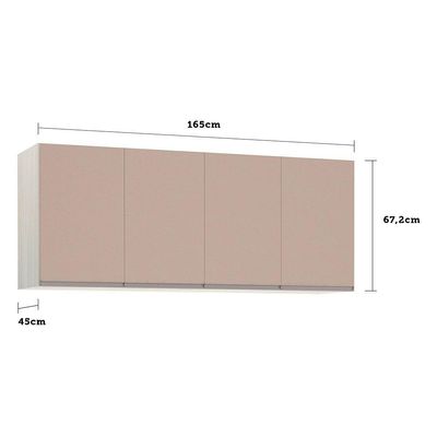 Maleiro Casal 4 Portas Plus 165 Cm Crema Com Connect