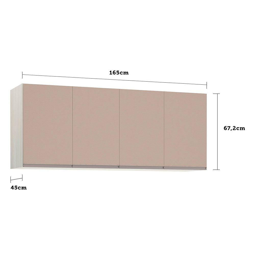 Maleiro Casal 4 Portas Plus 165 Cm Crema Com Connect