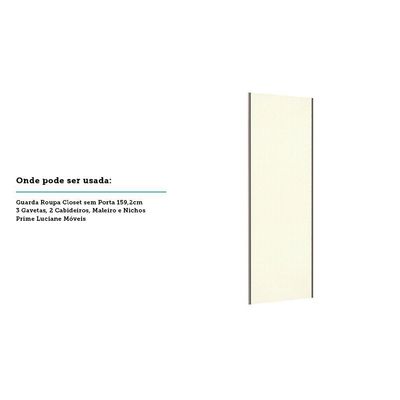 Porta De Correr 80cm Champagne Sem Kit Ferragem Kashmir