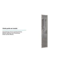 Porta Para Closet Com Prata 50cm Inox Alumínio Inox Prata