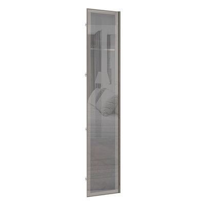 Porta Para Closet Com Prata 50cm Inox Alumínio Inox Prata