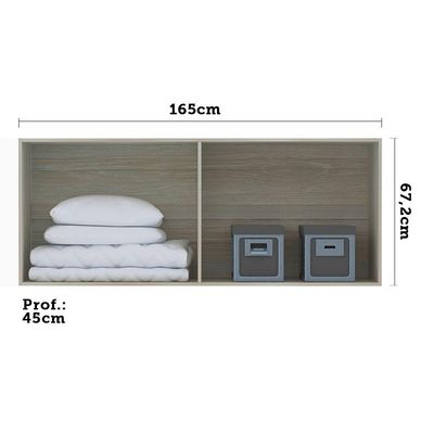 Maleiro Casal Luciane 4 Portas Prime Plus 165 Cm Cinza Puro