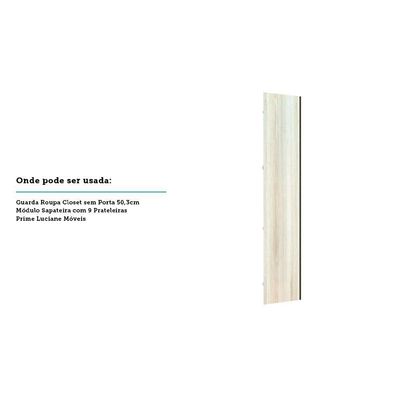 Porta Para Closet Individual 50cm Inox Crema