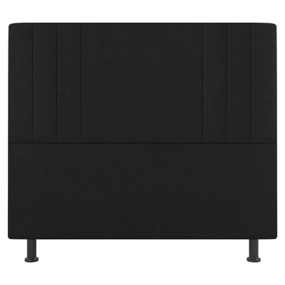 Kit Cabeceira E Baú Cama Box King 195Cm Suede Preto