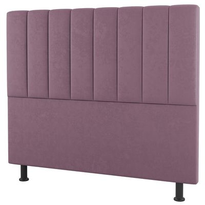 Kit Cabeceira E Baú Cama Box Solteiro Cora 90Cm Suede Rosé