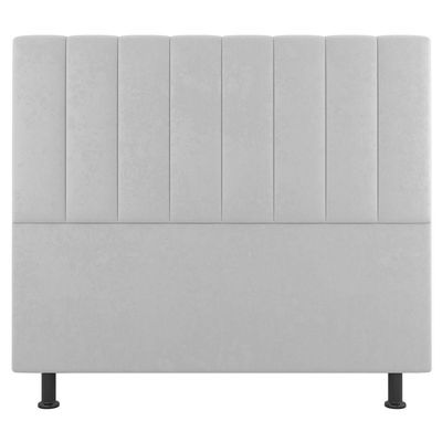 Kit Cabeceira E Baú Cama Box Solteiro 90Cm Sintético Branco