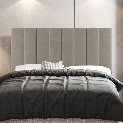 Kit Cabeceira E Baú Cama Box King 195Cm Suede Bege