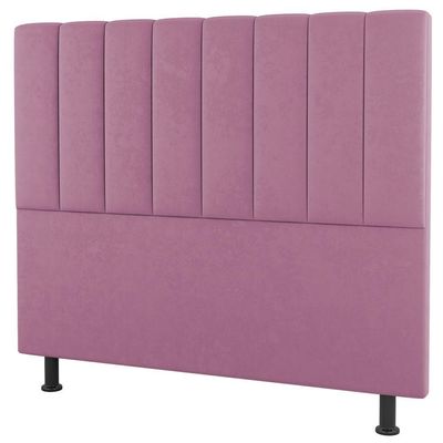Kit Cabeceira E Baú Cama Box King 195Cm Suede Rosa