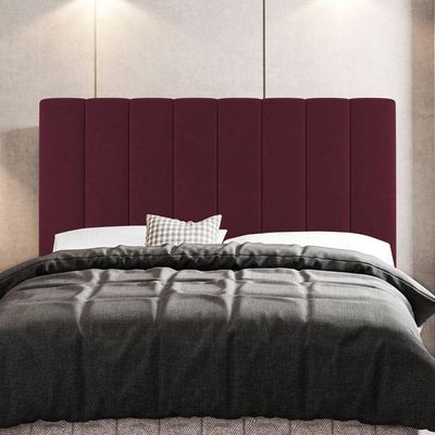 Kit Cabeceira E Baú Cama Box Casal Cora 140Cm Suede Bordô