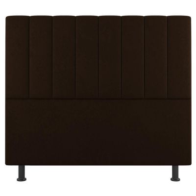 Kit Cabeceira E Baú Cama Box King 195Cm Suede Marrom