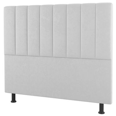Kit Cabeceira E Baú Cama Box Queen 160Cm Sintético Branco