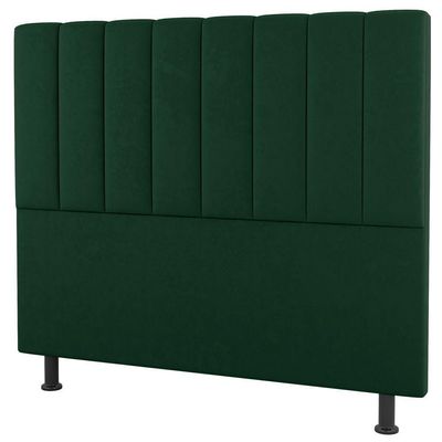 Kit Cabeceira E Baú Cama Box Queen 160Cm Suede Verde
