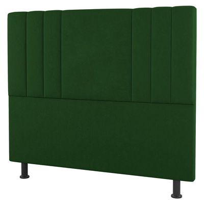 Kit Cabeceira E Baú Cama Box Casal Grace 140Cm Suede Verde
