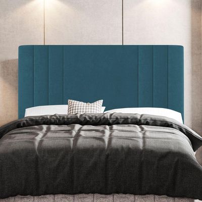 Kit Cabeceira E Baú Cama Box Casal 140Cm Turquesa