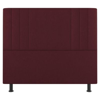 Kit Cabeceira E Baú Cama Box Casal Grace 140Cm Suede Bordô