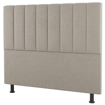 Kit Cabeceira E Baú Cama Box Casal Cora 140Cm Suede Bege