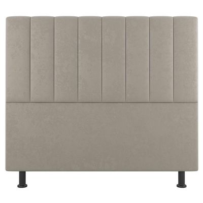 Kit Cabeceira E Baú Cama Box Casal Cora 140Cm Suede Bege