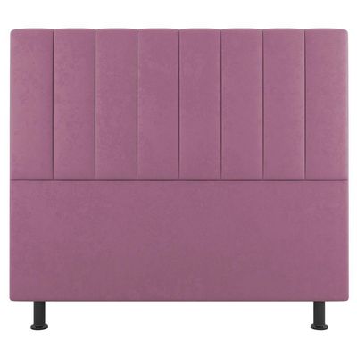 Kit Cabeceira E Baú Cama Box Casal Cora 140Cm Suede Rosa