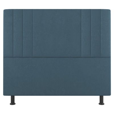 Kit Cabeceira E Baú Cama Box King 195Cm Suede Turquesa