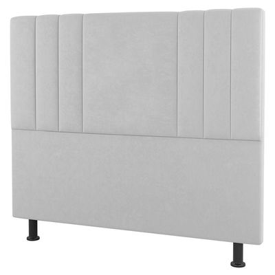 Kit Cabeceira E Baú Cama Box Casal 140Cm Sintético Branco