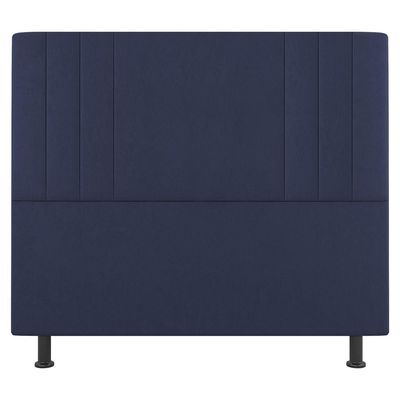 Kit Cabeceira E Baú Cama Box Casal Grace 140Cm Suede Azul