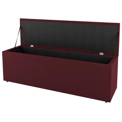 Calçadeira Baú King Size Grace 190Cm Suede Bordô