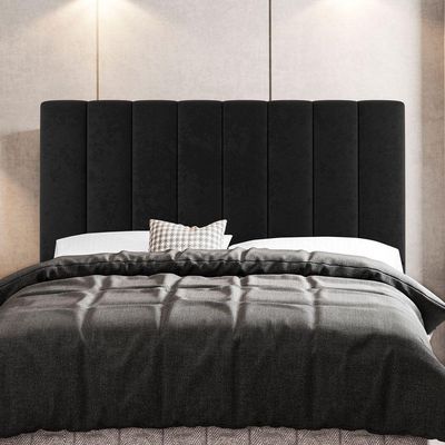 Cabeceira Cama Box Casal Queen Size Cora 160Cm Suede Preto