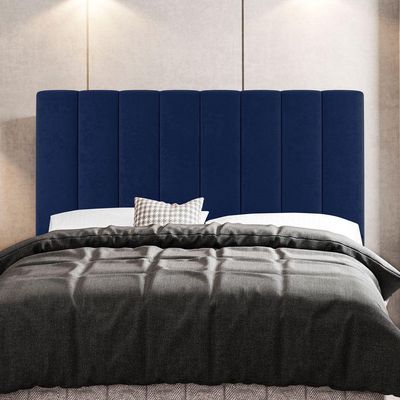Cabeceira Cama Box Casal King Size Cora 195Cm Suede Azul