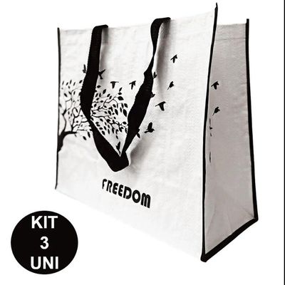 Bolsa Ecobag Reutilizavel Kit 3 Uni Sacola De Ombro Dobravel