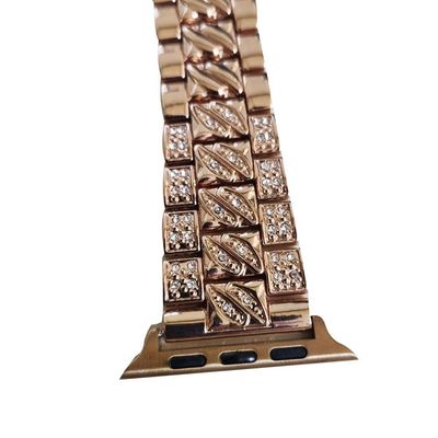 Pulseira Relogio Smartwatch Luxo Pedra Strass Aço 3 Elos