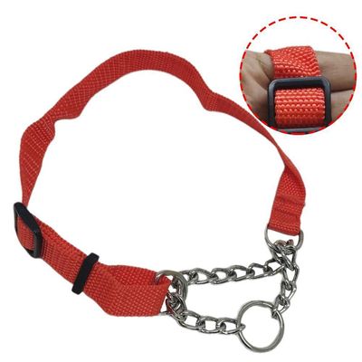Coleira Cachorros Pet Ajustavel Elo Torcido Semi Enforcadora