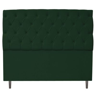 Cabeceira Estofada Liverpool 195cm King Suede Verde