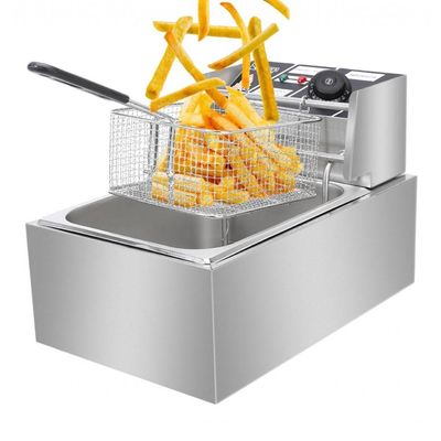 Fritadeira Elétrica 1 Cuba Aço Inox 5 Litros 110V 1800W
