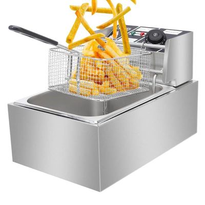 Fritadeira Elétrica 1 Cuba Aço Inox 5 Litros 110V 1800W