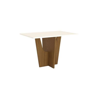 Mesa De Jantar Com Tampo Mdf 120 Cm Vértice Henn Off White