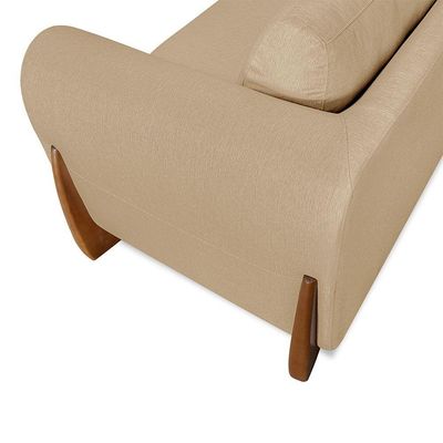 Poltrona Lottus Dourado Pés Castanho-Pallazio