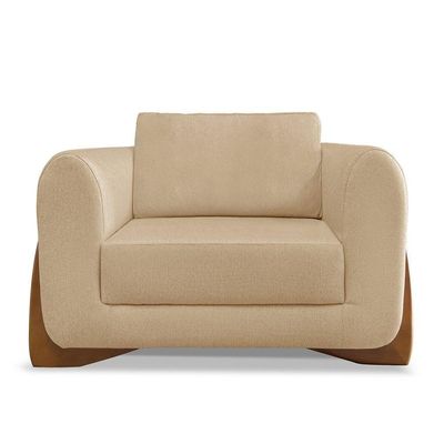 Poltrona Lottus Dourado Pés Castanho-Pallazio