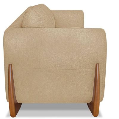 Poltrona Lottus Dourado Pés Castanho-Pallazio