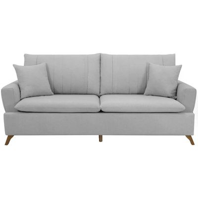 Sofa 2 Lugares 160 Cm Eron Linho Cinza Vazzano Cinza