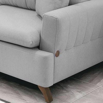 Sofa 2 Lugares 160 Cm Eron Linho Cinza Vazzano Cinza