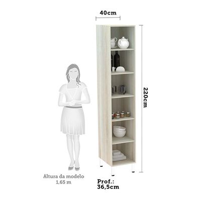 Paneleiro 40 Cm Raso 2 Portas Lis Legno Crema Com Verde Jade