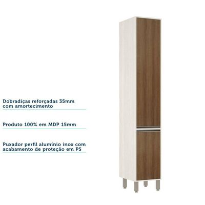 Paneleiro De Cozinha 40 Cm 4 Prateleiras Linea Pátina Ff C/