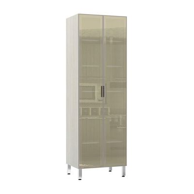 Paneleiro 70Cm Duplo 2 Portas Bronze Lis Legno Crema
