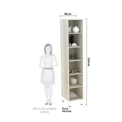 Paneleiro 40 Cm Raso Luci Legno Crema Com Verde Jade