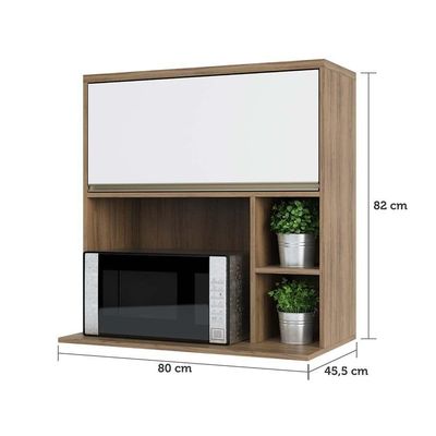 Armário Aéreo 80 Cm Nicho Micro Conjuntougado E Nicho