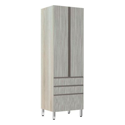 Paneleiro 70Cm Luci Legno Crema Com Concreto