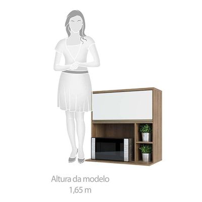 Armário Aéreo 80 Cm Nicho Micro Conjuntougado E Nicho